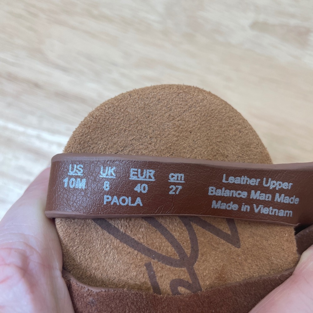 Zodiac Paola Women's Brown Suede Strappy Wedge‎ Sandals Size 10M - Picture 8 of 11